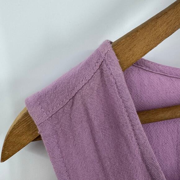 VTG CMC Color Me Cotton Midi Dress XS Oversized Drape Purple Boho Y2K Lagenlook - Picture 10 of 10